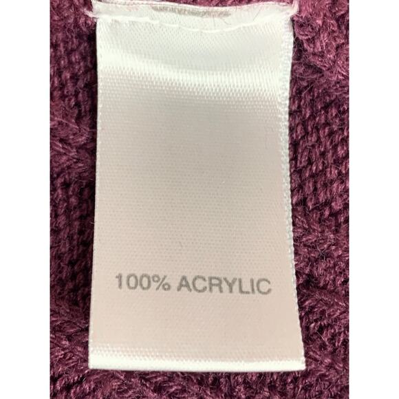 18/20 Avenue Sweater Collection Womens Eggplant Open Cardigan - Picture 9 of 9